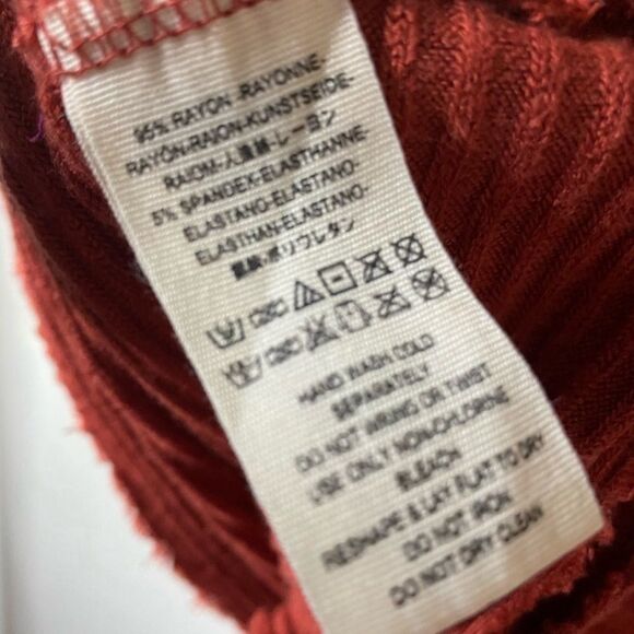 Free People Love Split Back Ribbed Long Sleeve Size S - Picture 10 of 10